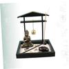 Cabilock Zen Sand Table Decorations Buddha Statue Tray Miniature Zen Garden Meditation Landscape for Home Office view 4