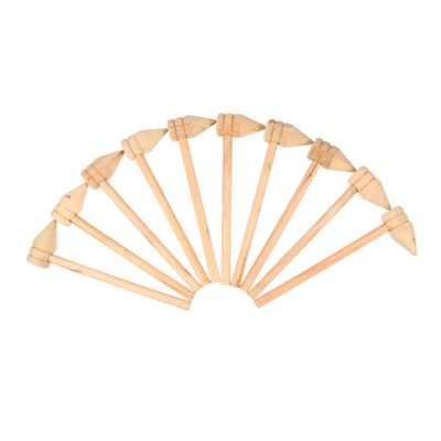 LIFKOME 10pcs Mini Pointed Wooden Hammers Toy Mallets for Safe Polished Design for Hammering and Pounding for Creative Play and Fine Motor Skill Development