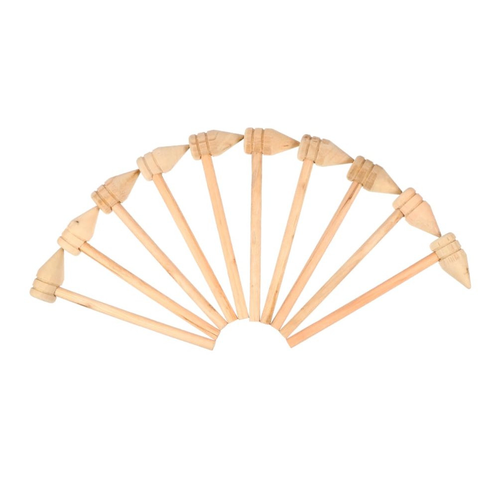 LIFKOME 10pcs Mini Pointed Wooden Hammers Toy Mallets for Safe Polished Design for Hammering and Pounding for Creative Play and Fine Motor Skill Development