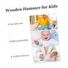 LIFKOME 10pcs Mini Pointed Wooden Hammers Toy Mallets for Safe Polished Design for Hammering and Pounding for Creative Play and Fine Motor Skill Development view 2