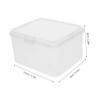 BATHVEVE Plastic Card Storage Box with Hinged Lid Clear Organizer for Collectible Cards Small Craft Items and Projects Transparent Storage view 2