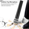 Simulated Microphone Prop Model Realistic Karaoke Toy Microphone for Kids Plastic Lightweight Design for Cosplay and Playtime Black view 4