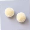 Ipetboom 6pairs Plush Ball Ear Clips for Girls Non-pierced Earrings with Pom Poms Adorable Jewelry for Boy Girl for Dress-up and Parties view 3