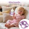 4 PCS Handles for Dr Brown Bottles,Durable Food-Grade Silicone Material Baby Bottle Holder,Cute Star Shape Design,Allows Baby to Hold The Bottle Themselves Easily(Green,Purple,Pink,White) view 3