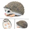 Abaodam 2pcs Realistic Hedgehog Figurine Solid Plastic Wildlife Model Decor Creative Animal Ornaments for Home Office Garden Educational Craft view 2