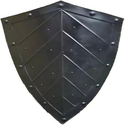 28 Inch Medieval Leaf Design Pointed Knight Shield - Crusader Steel Shield 18 Gauge Armor Templar Viking Steel Passion For Medieval Equipment.