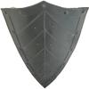 28 Inch Medieval Leaf Design Pointed Knight Shield - Crusader Steel Shield 18 Gauge Armor Templar Viking Steel Passion For Medieval Equipment. view 2
