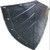 28 Inch Medieval Leaf Design Pointed Knight Shield - Crusader Steel Shield 18 Gauge Armor Templar Viking Steel Passion For Medieval Equipment. view 3