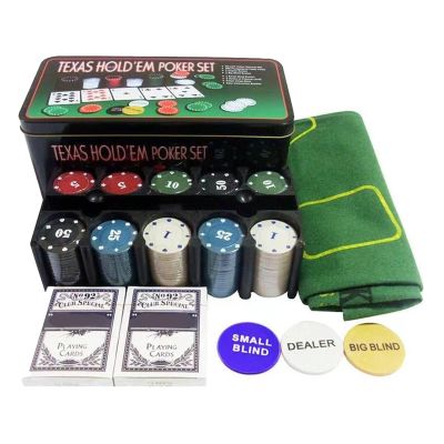 200pcs Poker Chips - Poker Chips Set for Texas Holdem | 3 Banker Code | Tablecloth | Iron Box | Multi-Functional Wear-Resistant Professional Game for Craps Home Parties Travel Accessories
