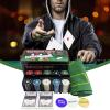 200pcs Poker Chips - Poker Chips Set for Texas Holdem | 3 Banker Code | Tablecloth | Iron Box | Multi-Functional Wear-Resistant Professional Game for Craps Home Parties Travel Accessories view 3