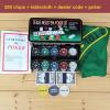 200pcs Poker Chips - Poker Chips Set for Texas Holdem | 3 Banker Code | Tablecloth | Iron Box | Multi-Functional Wear-Resistant Professional Game for Craps Home Parties Travel Accessories view 4