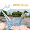 Mikikit 2Pcs Children's Acrylic Origami Crane Decorations Crystal Model Toys for Kids Birthday Garden Decor Party Supplies view 2