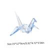 Mikikit 2Pcs Children's Acrylic Origami Crane Decorations Crystal Model Toys for Kids Birthday Garden Decor Party Supplies view 4