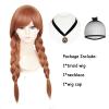 Probeauty Brown Braided Wig with Necklace Long Braids Wigs for Halloween Party Costume with Wig Cap (Small Size) view 2