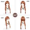 Probeauty Brown Braided Wig with Necklace Long Braids Wigs for Halloween Party Costume with Wig Cap (Small Size) view 3