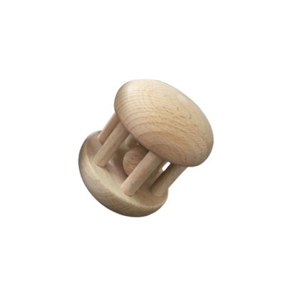 Kisangel Baby Soft Rattle Sensory Toy Wooden Hand Rattle for Toddlers Hand Bell for Baby Safe Infant Toy Play Gym