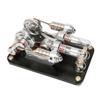 PIONEERX ENJOMOR Two Cylinder Stirling Engine Model Generator Teaching Show Model with Voltage Meter and LED Lamp Bead view 1