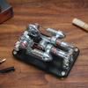 PIONEERX ENJOMOR Two Cylinder Stirling Engine Model Generator Teaching Show Model with Voltage Meter and LED Lamp Bead view 3