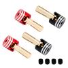 4Pcs RC Heatsink Bullet Plug Connectors with Grips Made of CNC Aluminum Alloy for 1/10 RC Crawler Car (5mm) view 1