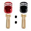 4Pcs RC Heatsink Bullet Plug Connectors with Grips Made of CNC Aluminum Alloy for 1/10 RC Crawler Car (5mm) view 2