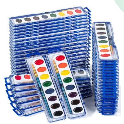 Mr. Pen- Washable Watercolors, 60 Pack, 8 Colors with Paint Brush, Bulk Watercolor Paint Set, Water Color Painting Kids, Watercolors for Kids and Adults