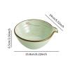 pistro Porcelain Matcha Bowl with Pouring Spout Traditional Design Easy to Clean Microwave Safe view 2