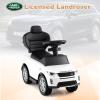 OLAKIDS Push Car for Toddlers, 3 in 1 Licensed Landrover Baby Ride on Toy with Parent Control Handle Safe Guardrails, Kids Sliding Walker with Under Seat Storage Horn for Boys Girls (White) view 3