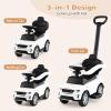 OLAKIDS Push Car for Toddlers, 3 in 1 Licensed Landrover Baby Ride on Toy with Parent Control Handle Safe Guardrails, Kids Sliding Walker with Under Seat Storage Horn for Boys Girls (White) view 4