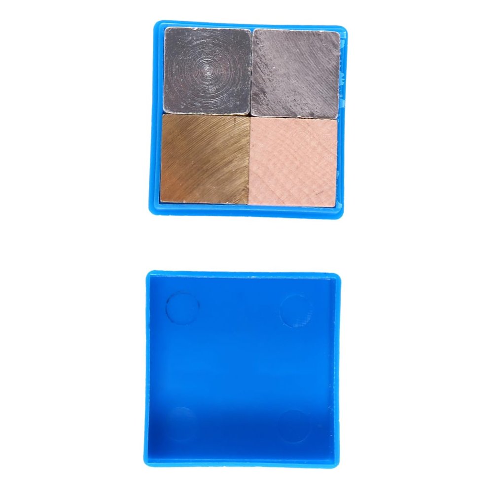 Unomor 4pieces Aluminum Wood Iron Density Block Set Science Experiment Supply for School Lab