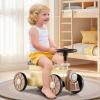 OLAKIDS Ride On Push Car, Kids Foot-to-Floor Sliding Car with Train Whistle Sound, Under-Seat Storage, Toy Walker Gift for Boys Girls Aged 19 Months - 3 Years (Beige) view 2