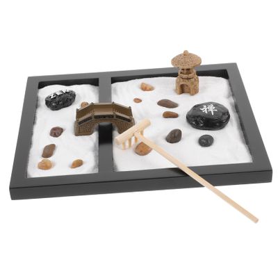 Kisangel Simulated Stone Ornaments Decor Table Decoration Miniature Landscape Sands Meditation Decor
