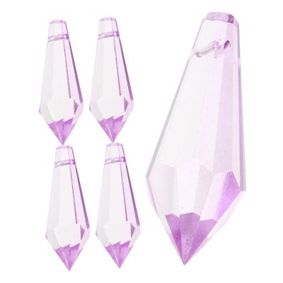 Artibetter Elegant Crystal Pendant Ornaments 5pcs Teardrop Glass Prisms for Chandelier DIY Decor Modern Chandelier Accessories