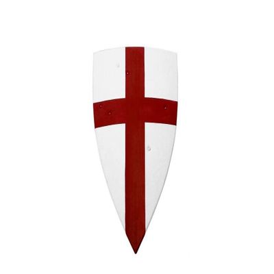 24" Medieval Heater Shield Templar Amour 18 Guage Crusdar Shield Play Shield Husband, Father and Brothers.