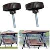 2 Pieces Swing Screw, Outdoor Swing Chair Canopy Fixing Bolts Black Plastic Screws, Garden Furniture Replacement Hardware, Easy to Install, 5.7x7cm view 2