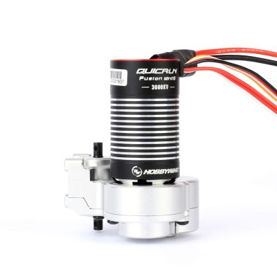 RCAWD Hobbywing Brushless Motor and 3000KV 370spec Quicrun Fusion Mini16 Center Gear Box with EC2 to IC2 for 1/18 Axial UTB18 Capra 4WD 4WS Series Upgrades Part