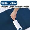 16 Pocket Trading Card Binder,Zipper Card Holder Album Holds up to 1408 Cards with 44 Sleeves, Label DesignCard Collection Binder for TCG Card/Game Cards/Sports Card -Blue view 3