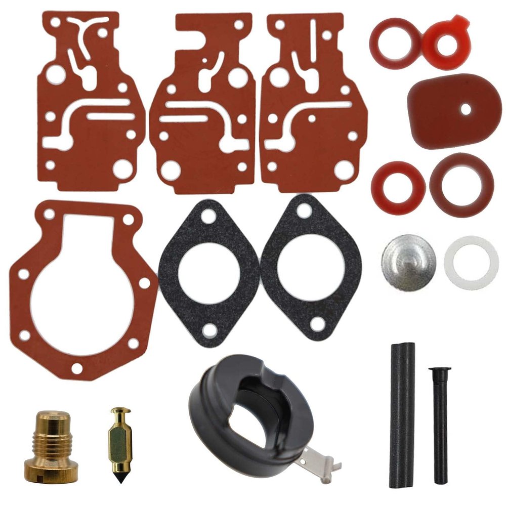 Edinstry Carburetor Rebuild Kit for Johnson Evinrude Outboard Engines | Replacement for 439073 431897 18-7219 | Fits 6HP 8HP 9.9HP 15HP Boat Motor Repair Parts