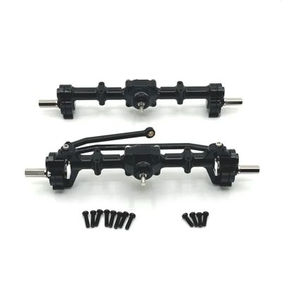 DAIHAOUU for MN82 LC79 MN78 D90 D91 D96 99S Metal Front and Rear Portal Axle 1/12 RC Car Upgrade Parts Accessories(Black)