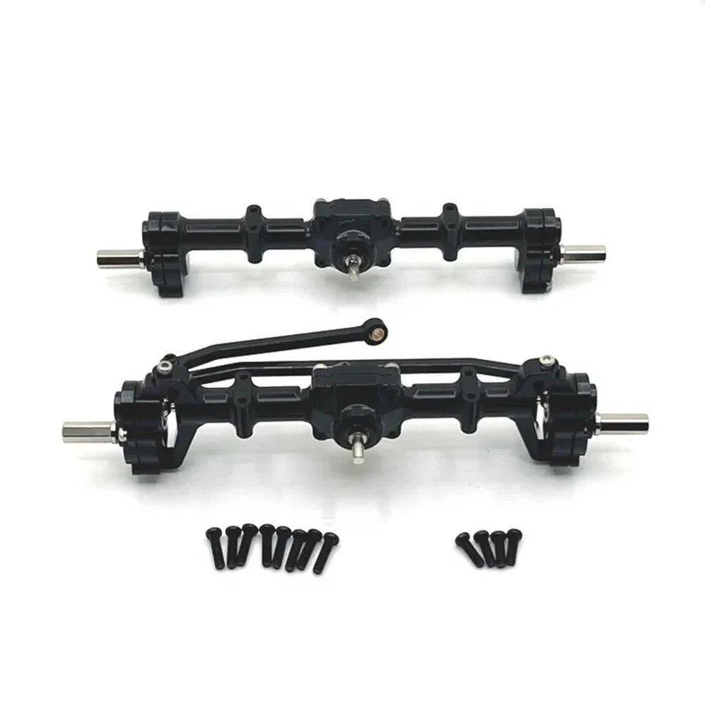 DAIHAOUU for MN82 LC79 MN78 D90 D91 D96 99S Metal Front and Rear Portal Axle 1/12 RC Car Upgrade Parts Accessories(Black)