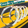 AGM MASTECH 18.7ft Slot Car Race Track Set,4 Official Licensed Light-Up Cars, Steering Wheel&Paw Controllers, Adjustable Speed, 4 Flashing Loop Tracks, Dual Power Modes, for Kids 8+, Family Racing Fun view 2