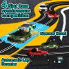 AGM MASTECH 18.7ft Slot Car Race Track Set,4 Official Licensed Light-Up Cars, Steering Wheel&Paw Controllers, Adjustable Speed, 4 Flashing Loop Tracks, Dual Power Modes, for Kids 8+, Family Racing Fun view 3