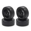 4PCS 1/10 RC Drift Tires 60mm Hard Tyre Smooth Tread for 1:10 RC Racing Car for HPI for HPS for Kyosho for Traxxas On Road Drifting Car Wheels view 1