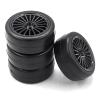 4PCS 1/10 RC Drift Tires 60mm Hard Tyre Smooth Tread for 1:10 RC Racing Car for HPI for HPS for Kyosho for Traxxas On Road Drifting Car Wheels view 3
