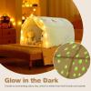 INFANS Kids Bed Tent with Glow in The Dark, Portable Children Playhouse Privacy Space Twin with Mat Star Light Double Net Curtain, Indoor Outdoor Princess Tents Castle for Boys Girls view 2