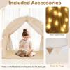 INFANS Kids Bed Tent with Glow in The Dark, Portable Children Playhouse Privacy Space Twin with Mat Star Light Double Net Curtain, Indoor Outdoor Princess Tents Castle for Boys Girls view 3