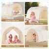 INFANS Kids Bed Tent with Glow in The Dark, Portable Children Playhouse Privacy Space Twin with Mat Star Light Double Net Curtain, Indoor Outdoor Princess Tents Castle for Boys Girls view 4