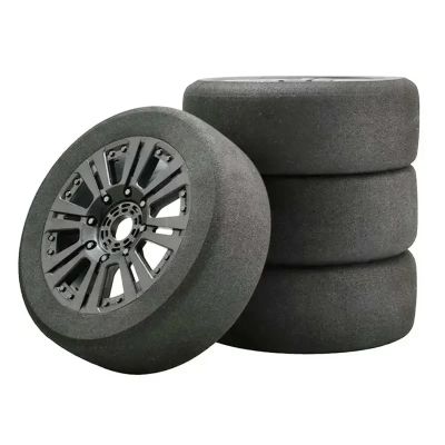 17mm Hex 1/8 RC Foam Tires Wheel Rims 118mm Set for HSP for HPI Racing Car(B)