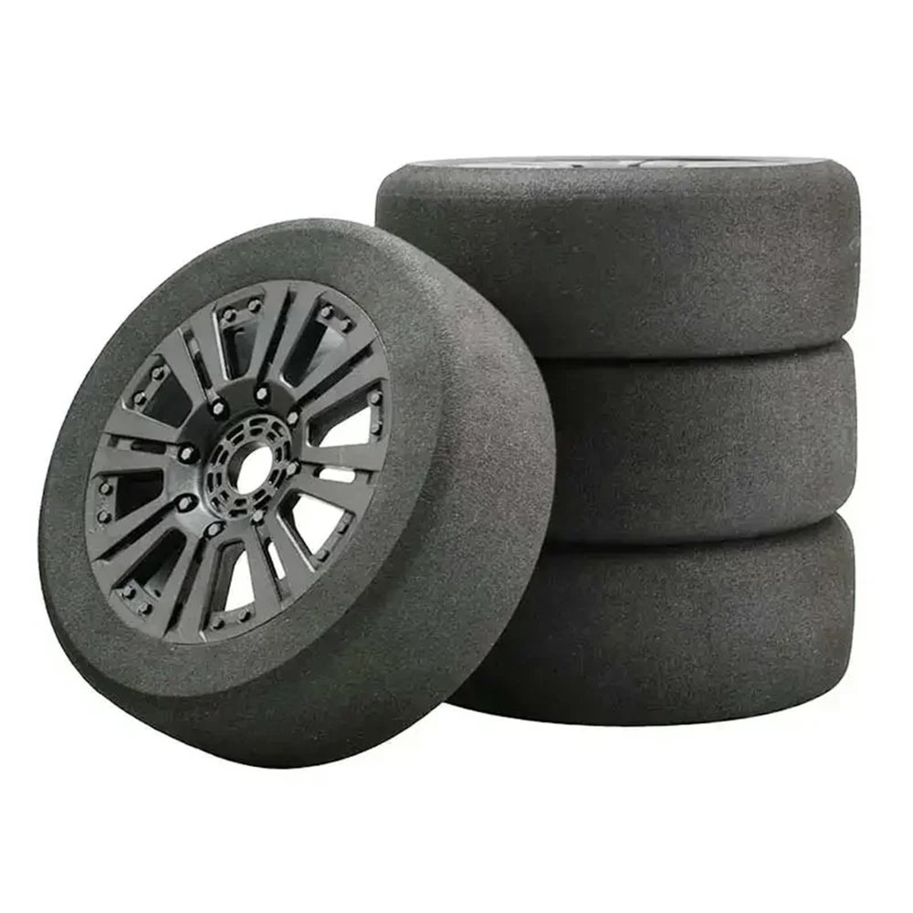 17mm Hex 1/8 RC Foam Tires Wheel Rims 118mm Set for HSP for HPI Racing Car(B)