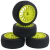 DAIHAOUU 4PCS 2.2 Inch Wheel Rims Hub & 80MM Tires Tyre RC CAR Part RC CAR 1/10 Fit 1:10 for HPI WR8 for Flux for Rally 3.0 110697 94177(Black) view 2