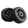 DAIHAOUU 4PCS 2.2 Inch Wheel Rims Hub & 80MM Tires Tyre RC CAR Part RC CAR 1/10 Fit 1:10 for HPI WR8 for Flux for Rally 3.0 110697 94177(Black) view 3